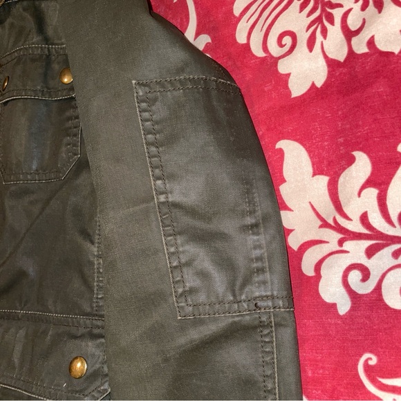 J. Crew Dark Green Coated Cotton Jacket - Picture 6 of 9